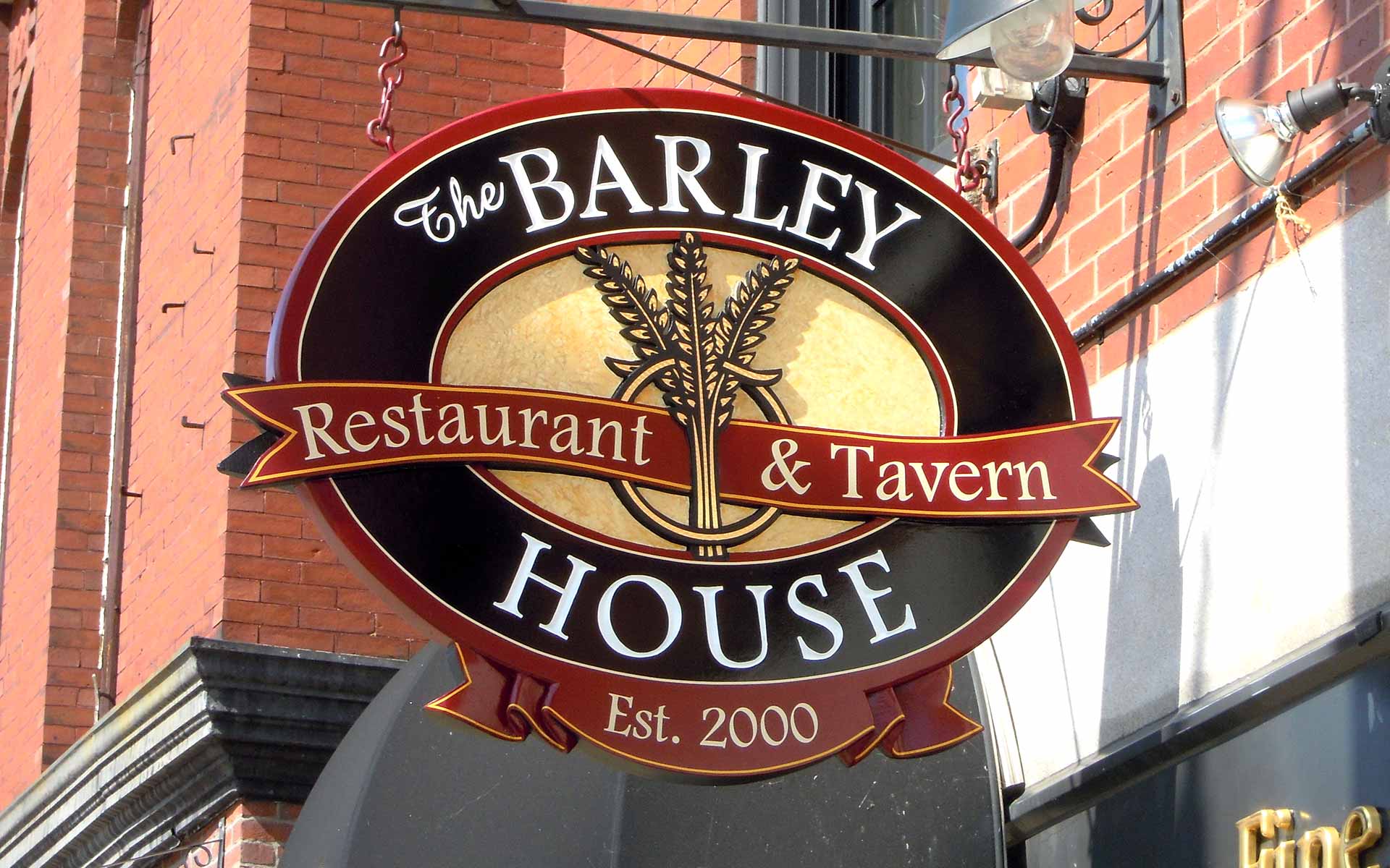 Barley House Concord NH exterior sign