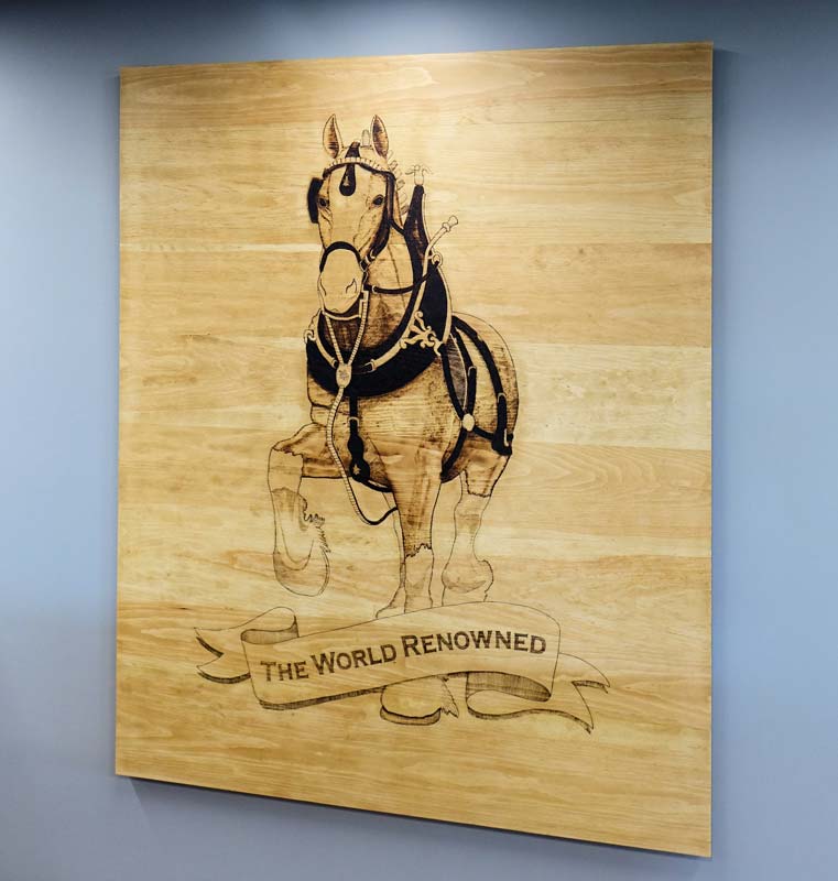 Budweiser wood burning